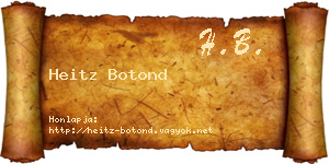Heitz Botond névjegykártya